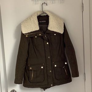 Guess khaki jacket with cute golden details